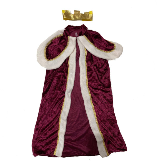 Kings Robe and Crown (One Size) Hire