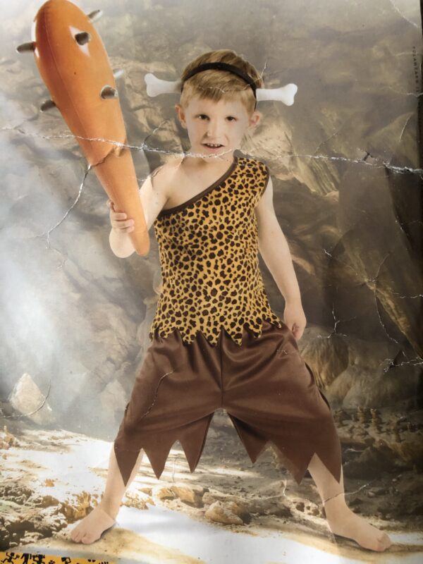 Stone Age cave boy costume 6-8 (Hire)
