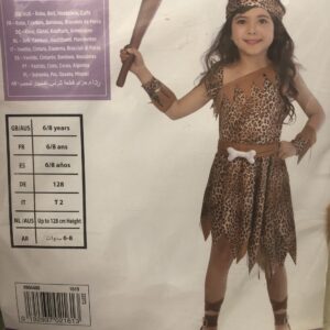 Stone Age Cave Girl costume size 6-8 (Hire)